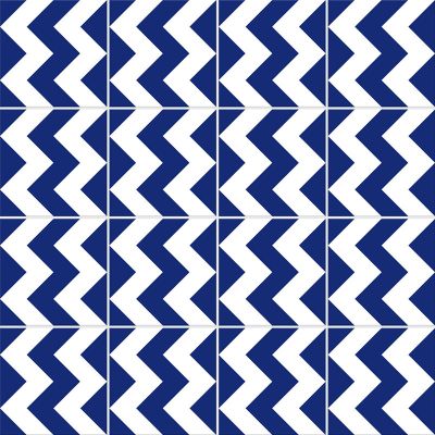 Adesivo para Azulejo - Zig-Zag Azul