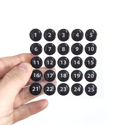 Etiqueta Resinada Números 25, 50 ou 100 - 1,5cm